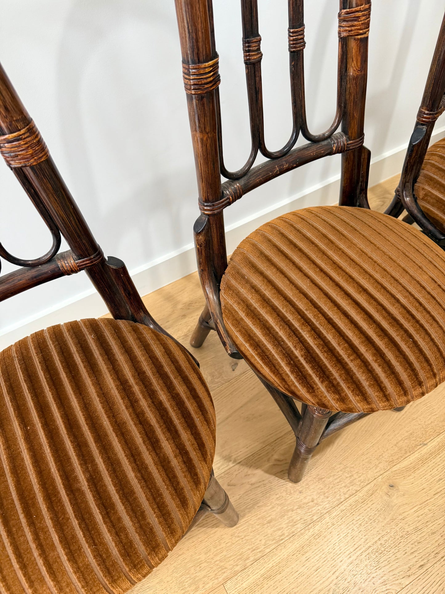 French Bamboo High Back Chair