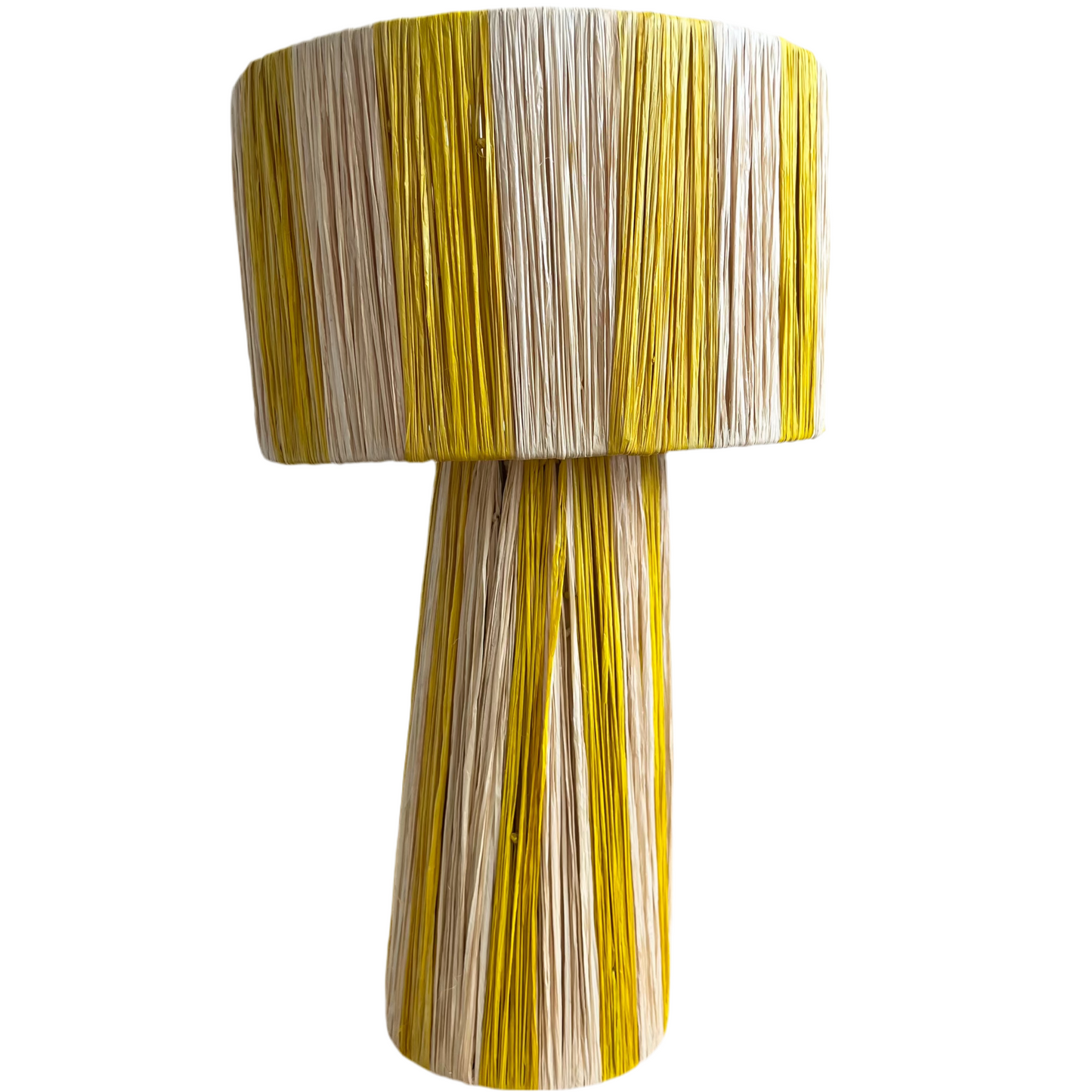 Artisan raffia table lamp - Short