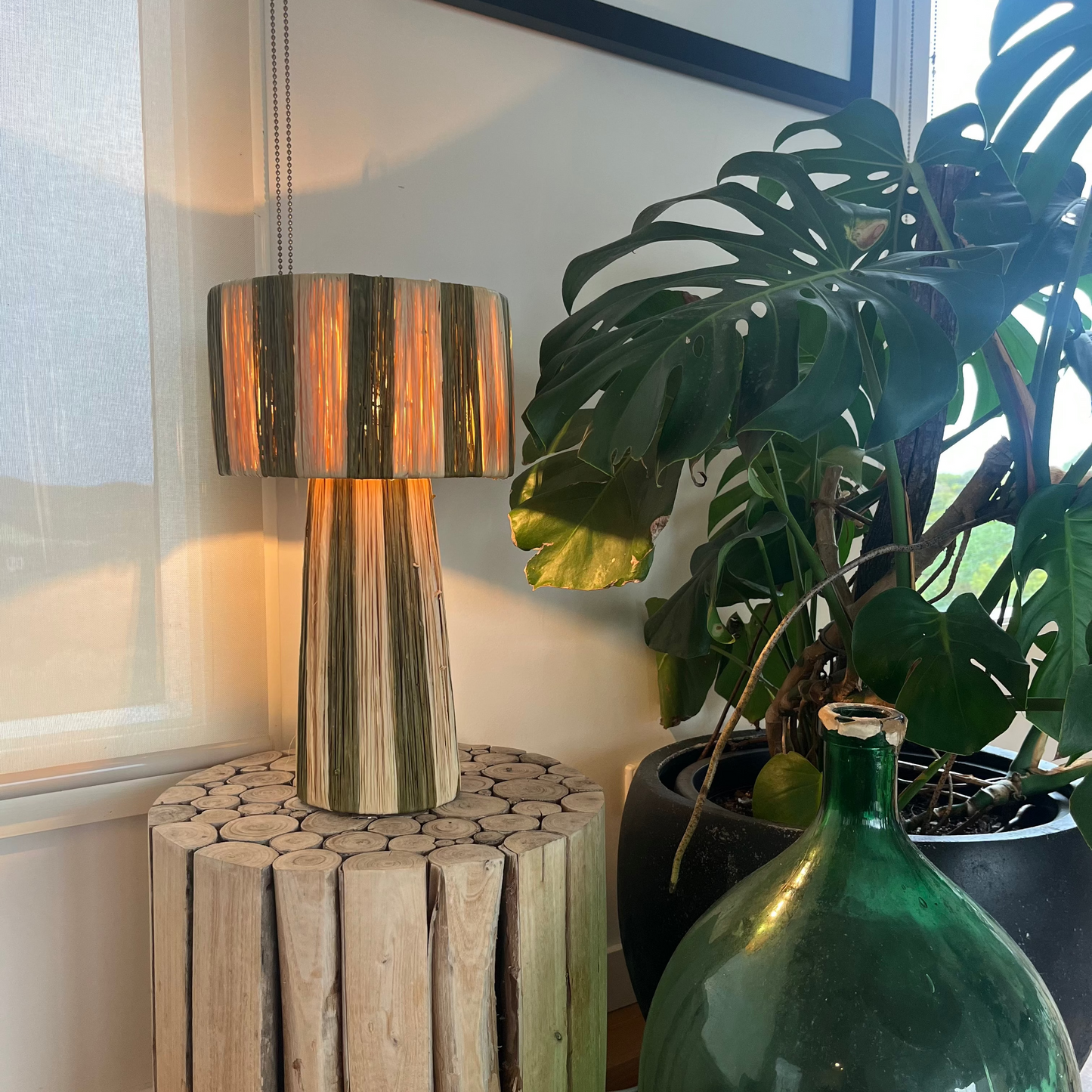 Raffia Table Lamp - Short