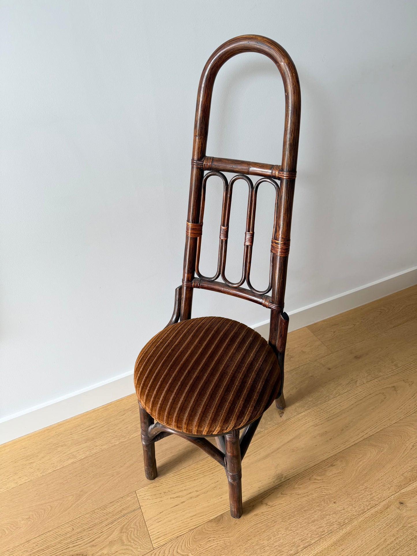 French Bamboo High Back Chair