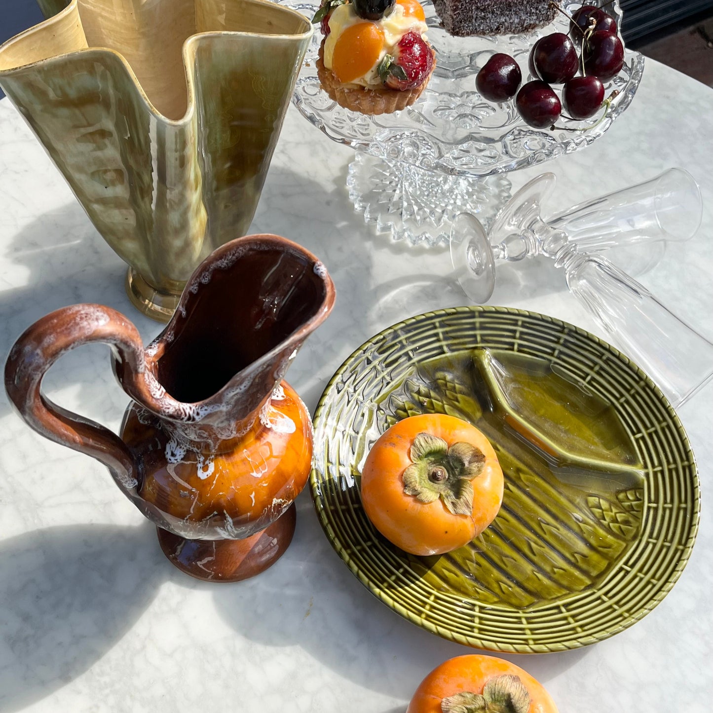 French vintage Vallauris drinks pitcher/vessel