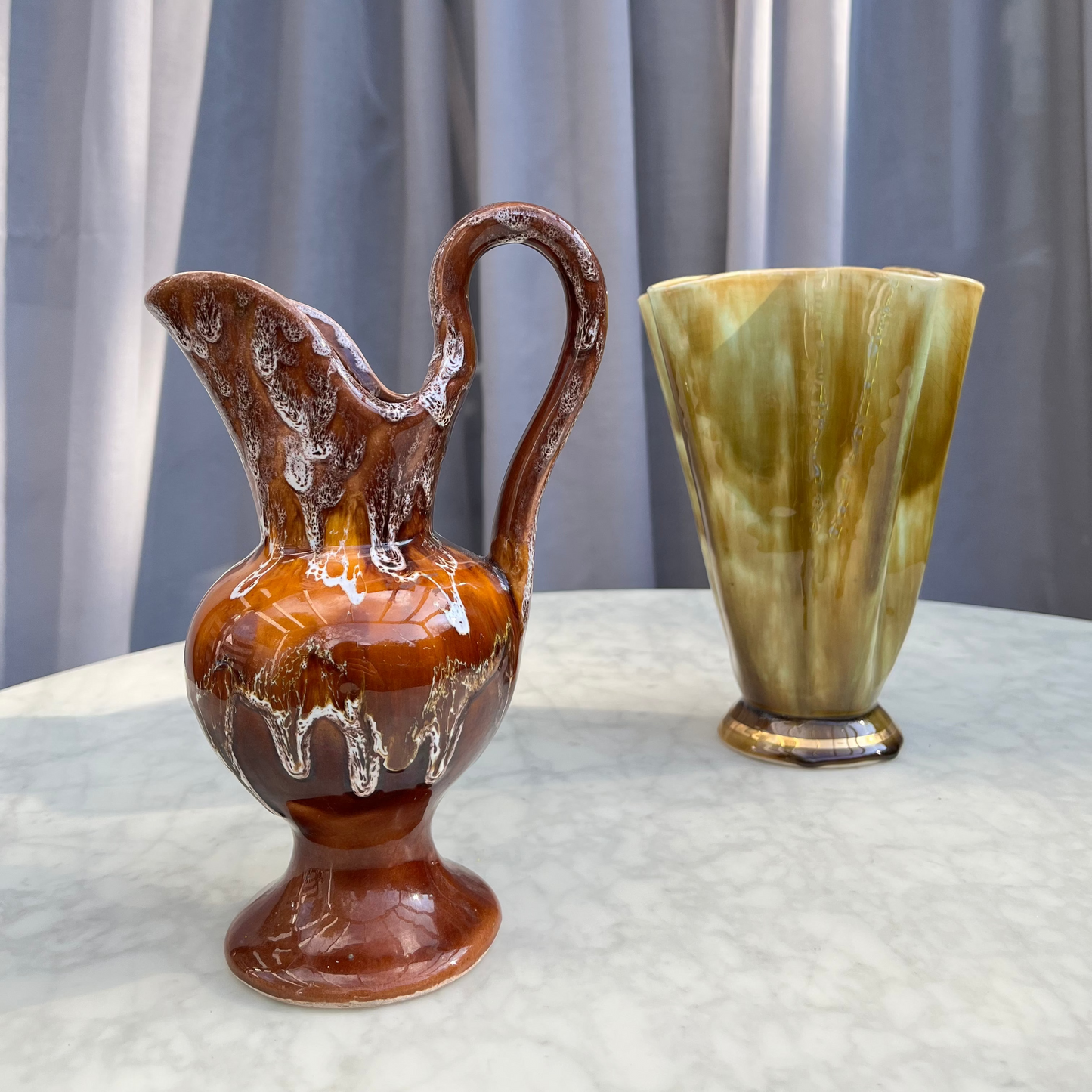 French vintage Vallauris drinks pitcher/vessel