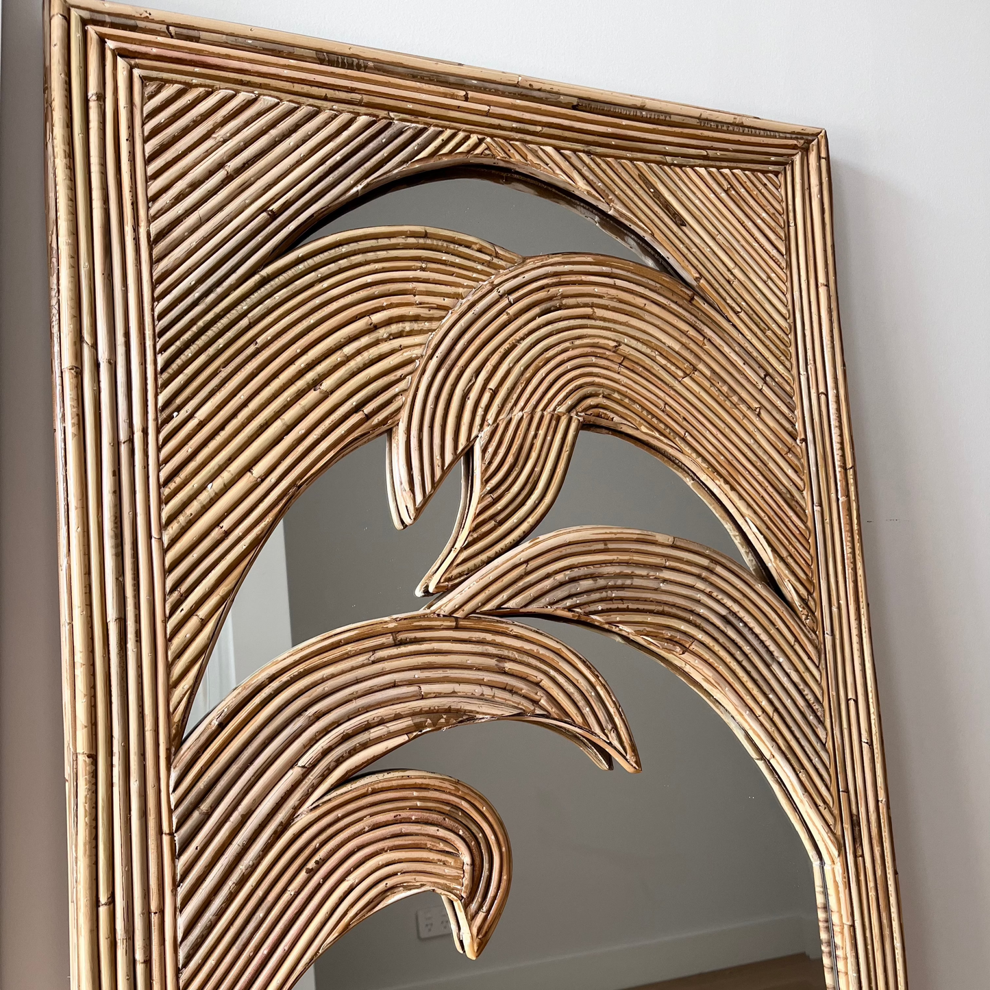 Vintage vivai del sud inspired bamboo wall mirror