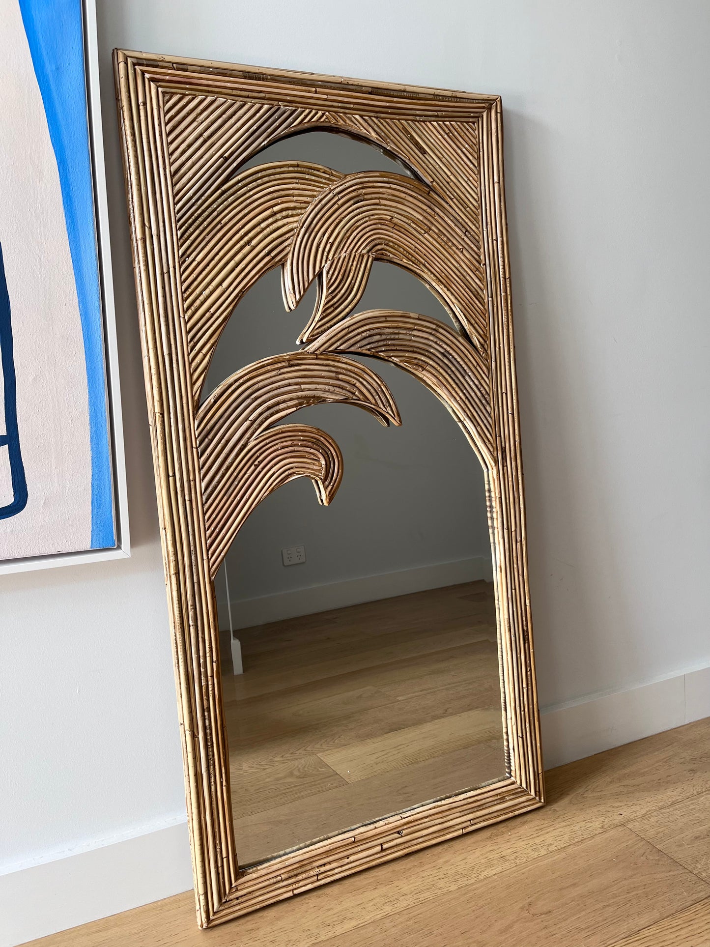 Vintage vivai del sud inspired bamboo wall mirror