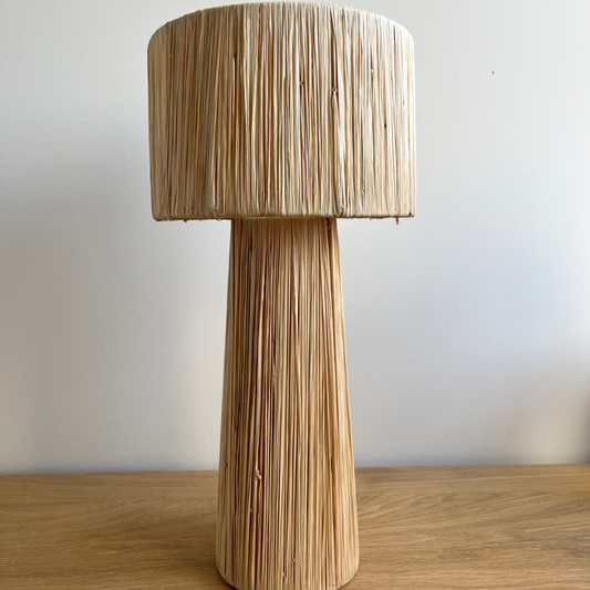 Raffia table lamp - Tall