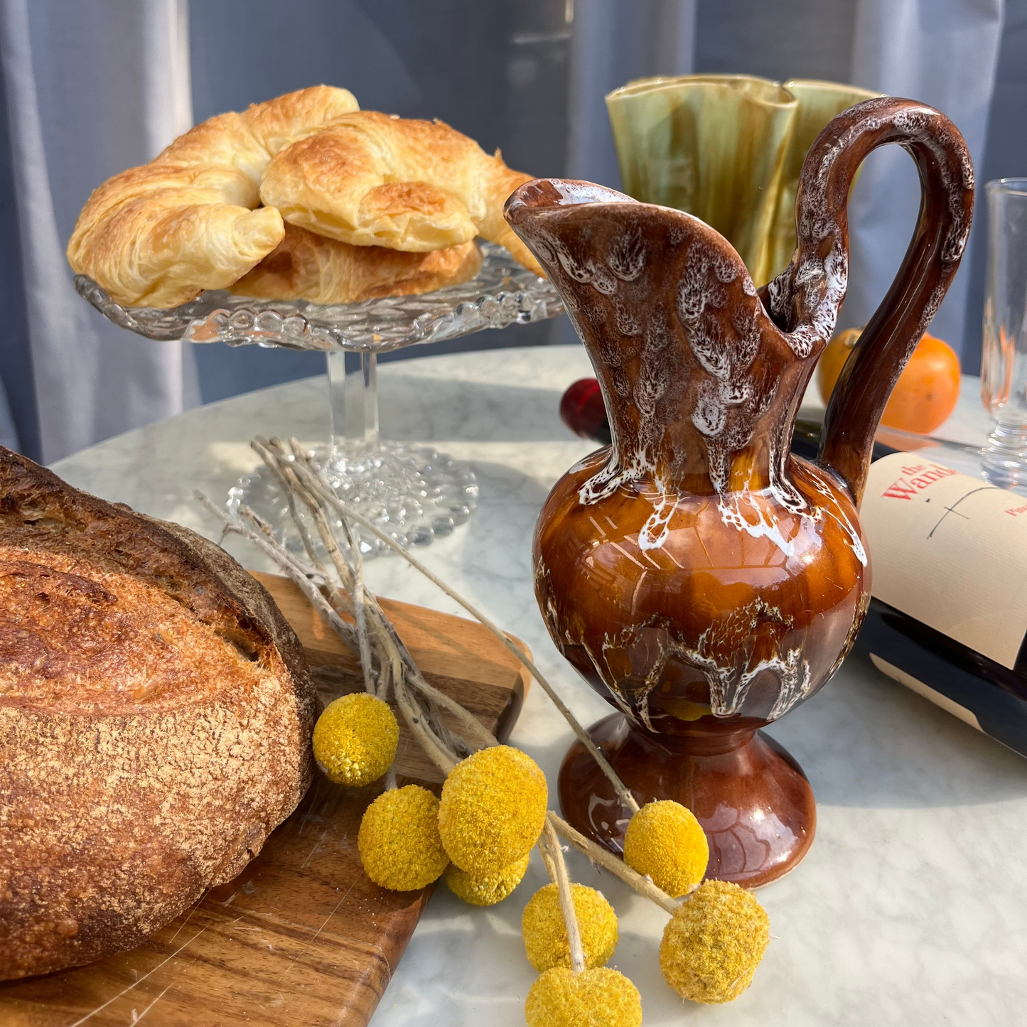 French vintage Vallauris drinks pitcher/vessel